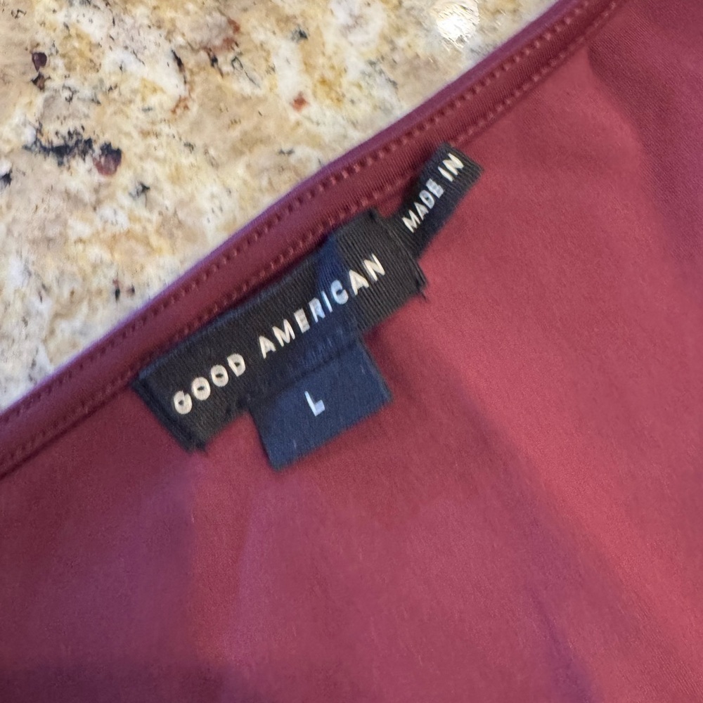 Good American Burgundy Long Sleeve Bodysuit - Picture 4 of 4